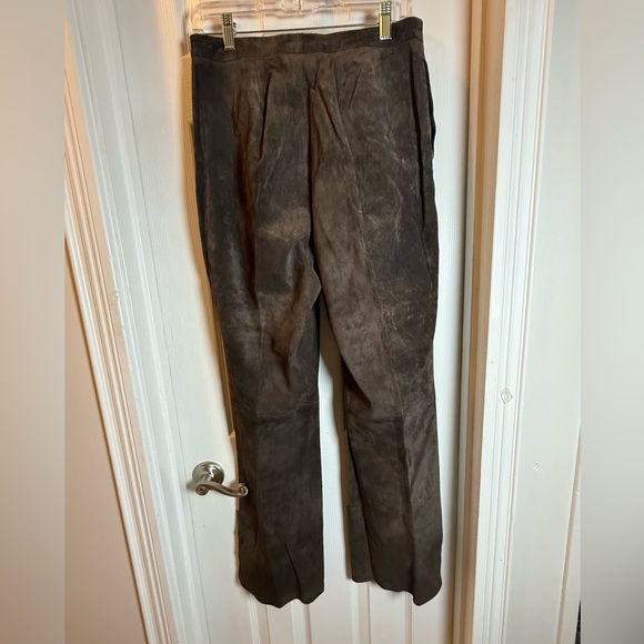 Alfani Suede Leather Brown Pants Bootcut High Waist Career
Trousers Luxury Rich - Picture 7 of 7